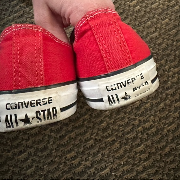 Converse Chuck Taylor All Star Red Low Top Sneakers sz W 9 M 7 Classic Canvas - Picture 5 of 8